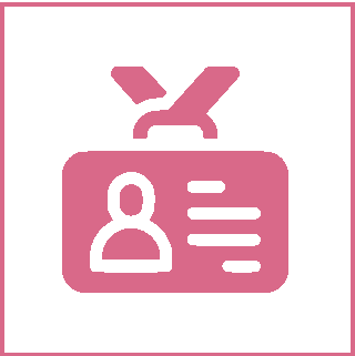 Icon of a TV screen with a user profile and text.