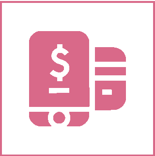 Icon of a money bag and coins symbolizing wealth or finance.